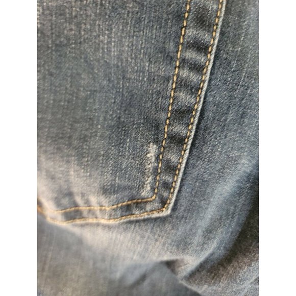 Converse One Star Blue Denim Jeans Size 12 Bootcut  Med Wash slight Distress - Picture 5 of 12